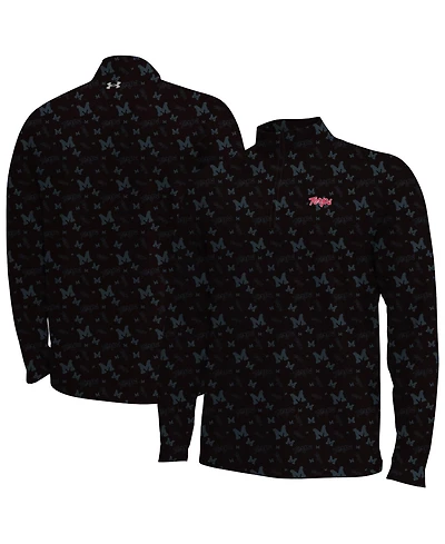 Under Armour Men's Black Maryland Terrapins Gameday Armourfuse Half-Zip Sweatshirt