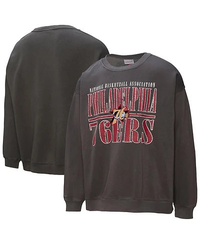 Mitchell & Ness Men's Philadelphia 76ers Nba Downtown Collection Relaxed-Fit Fleece Sweatshirt