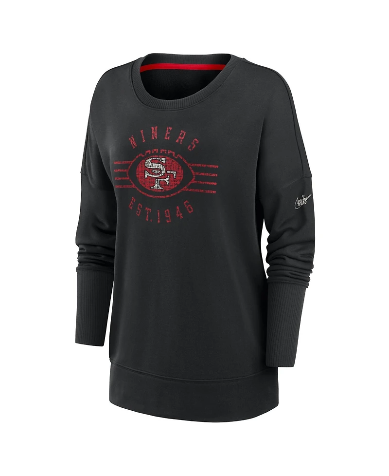 Nike Women's Black San Francisco 49ers Playback Icon Dri-fit Sweatshirt