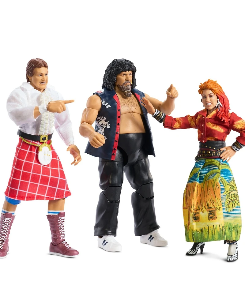 Mattel 3-Pack "Rowdy" Roddy Piper, Captain Lou Albano Cyndi Lauper Wwe Sdcc Exclusive Elite Collection Action Figure