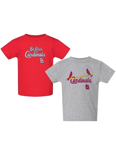 Soft As A Grape Toddler 2-Pack Red/Gray St. Louis Cardinals Logo T-Shirt