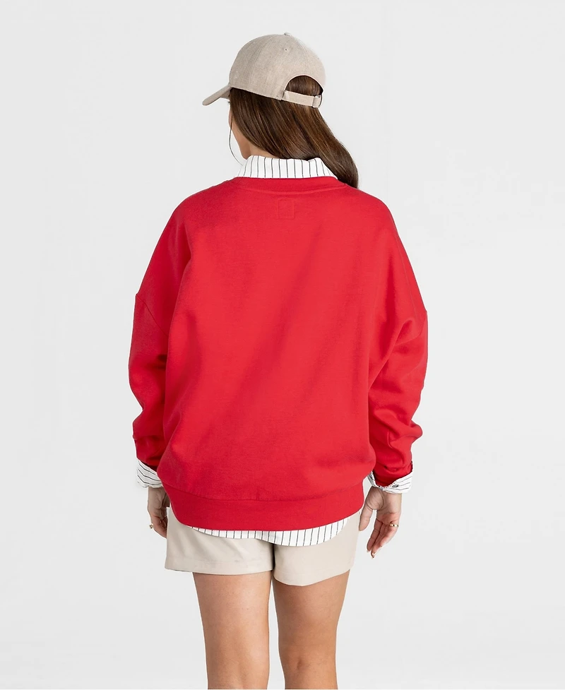 Gameday Couture Women's Kansas Jayhawks Prime Play Oversized Graphic Pullover Sweatshirt
