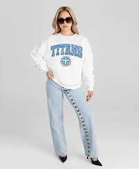 Gameday Couture Women's Tennessee Titans Sweet Play Oversized Drop-Shoulder Sweatshirt