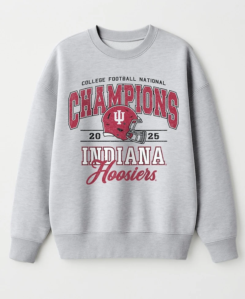 Gameday Couture Women's Indiana Hoosiers Legacy Play Oversized Drop-Shoulder Cotton-Blend Sweatshirt