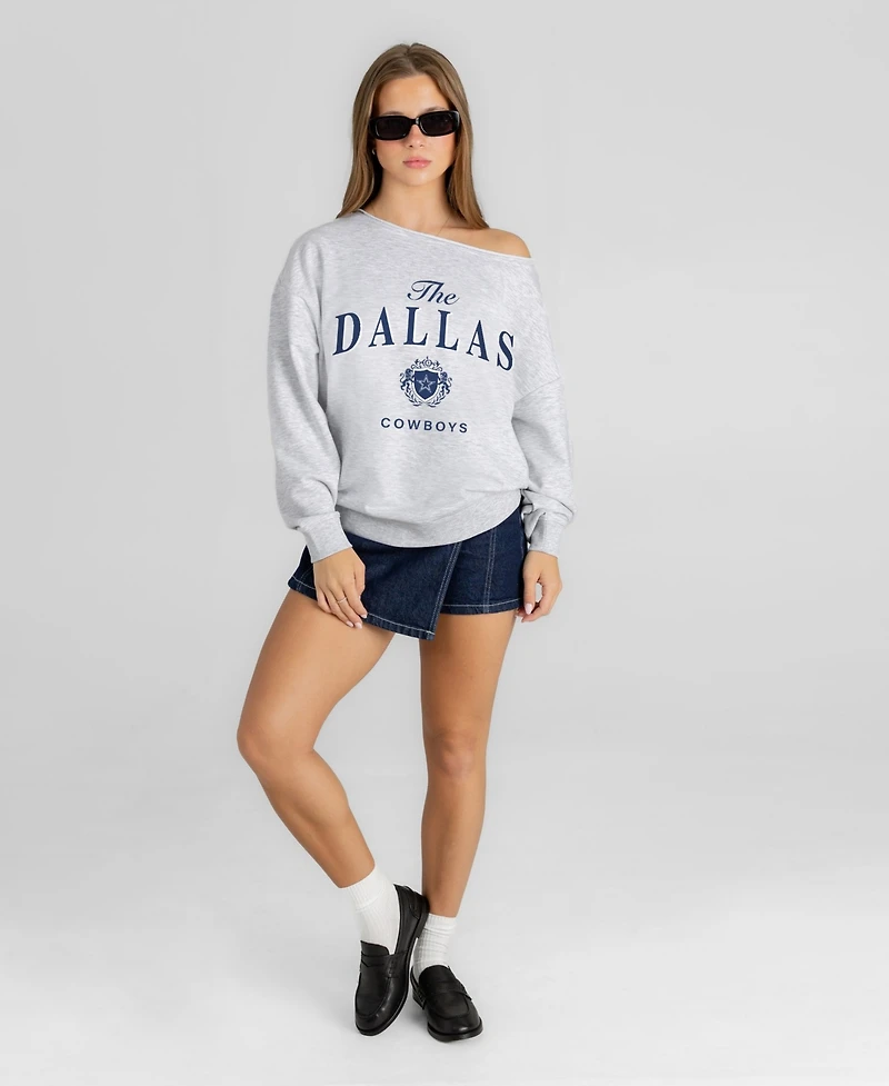 Gameday Couture Women's Dallas Cowboys Offsides Energy Off-Shoulder Sweatshirt