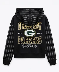 Gameday Couture Women's Green Bay Packers Eyes on the Prize Mid-Crop Full-Zip Hoodie