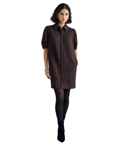 Phase Eight Women's Yasmine Textured Mini Shirt Dress
