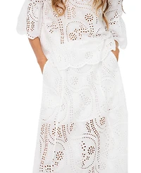 Cras Women's Briza Broderie Anglaise Maxi Skirt