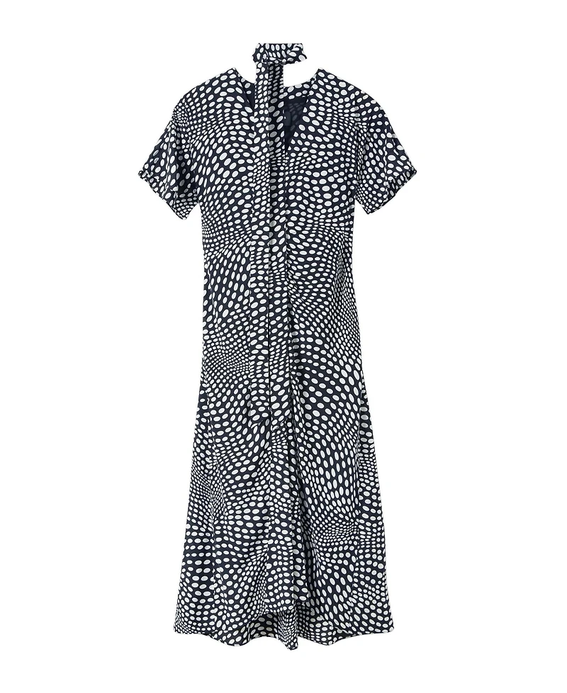 Whistles Women's Mixed Dot Scarf Midi Dress