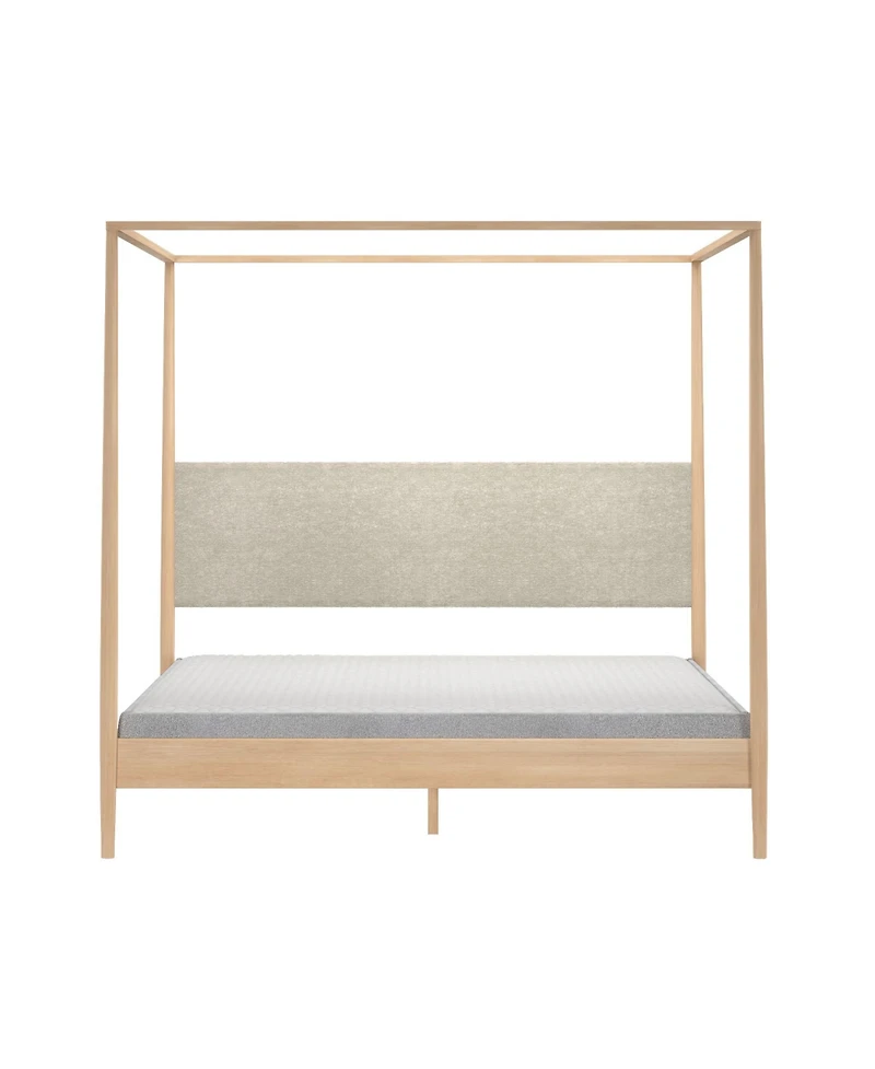 Plank+Beam Harbor King Canopy Bed with Upholstered Headboard