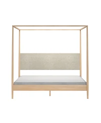 Plank+Beam Harbor King Canopy Bed with Upholstered Headboard