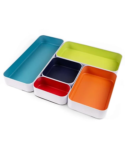 three by three Metal Drawer Organizers, Set of 5