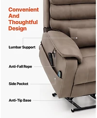 Sugift Dual Motor Power Lift Recliner Chair for Elderly with Heat and Massage 350 Pound Capacity
