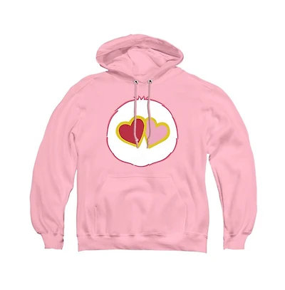 Care Bears Men's Love A Lot Belly Graphic Kangaroo-Pocket Pullover Hoodie