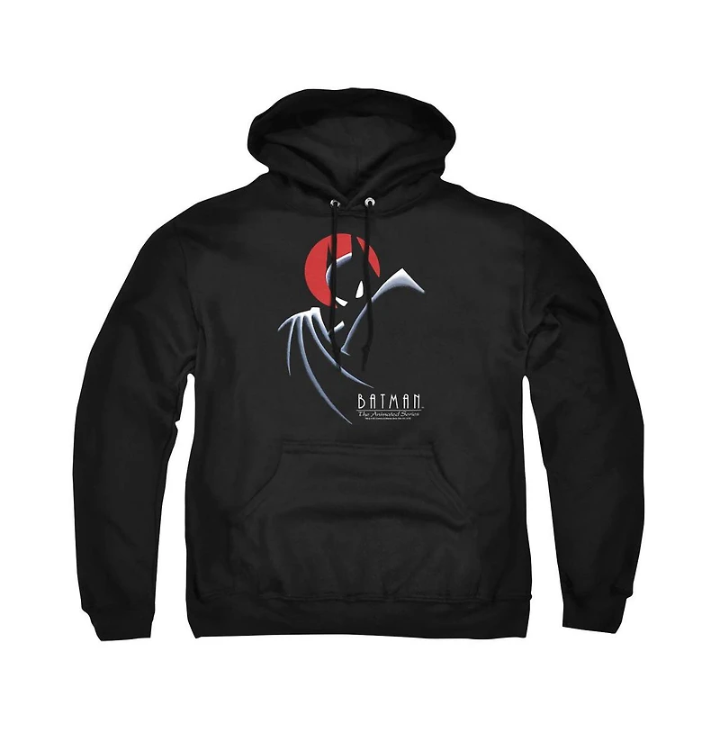 Batman Men's The Animated Series Behind Cape Pull-Over Hoodie