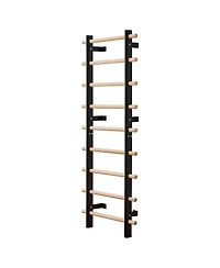 Slickblue 9 Level Swedish Ladder Wall Gym with Suspension Trainer