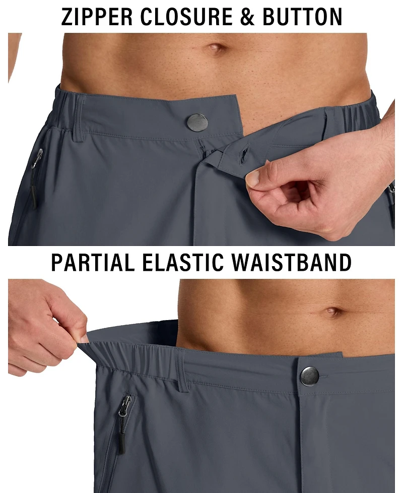 Piscifun Mens Hiking Cargo Shorts 6 Zipper Pockets Quick Dry Lightweight Upf 50 Water Resistant Golf Fishing Casual Wear
