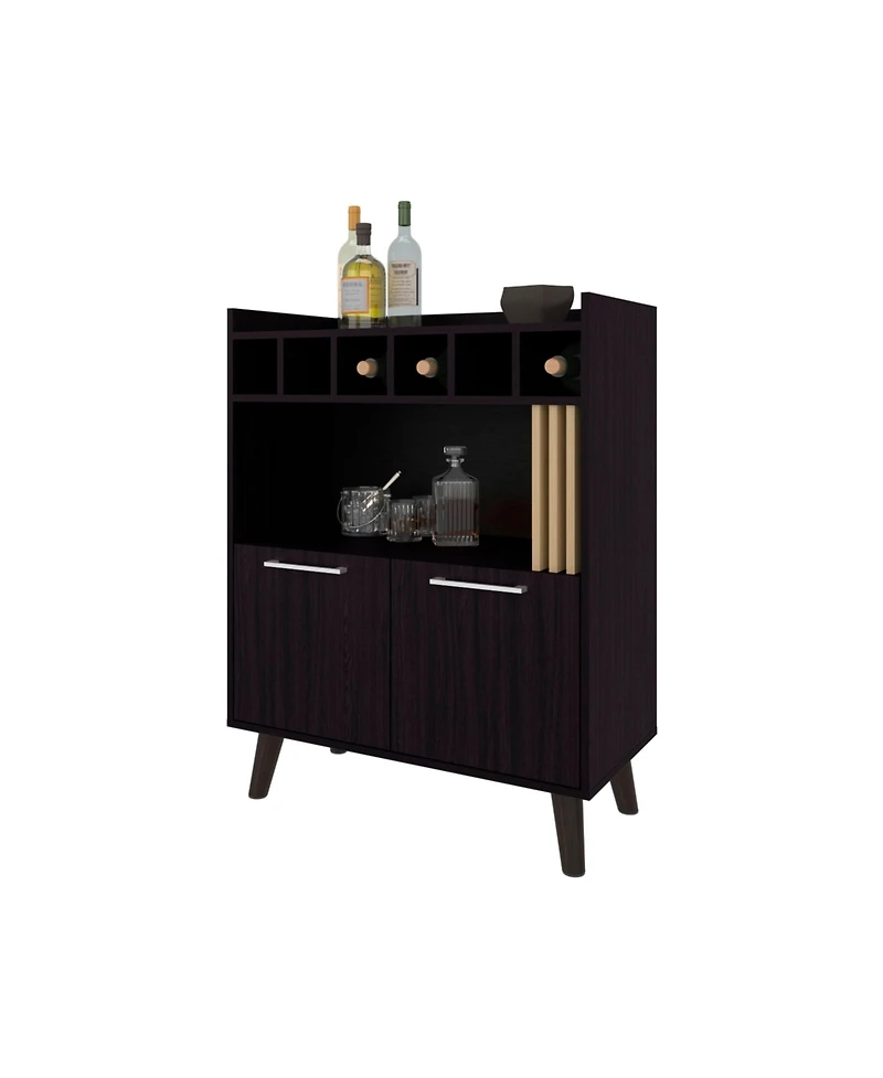 Fm Furniture Yucca Bar Cabinet Wine Storage and Display