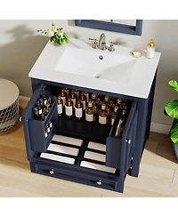 Tribesigns 30" Bathroom Vanity with Sink, Bathroom Vanities Cabinet