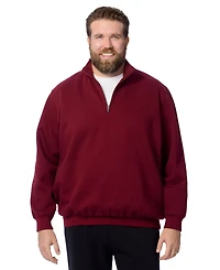 KingSize Men's Big & Tall Quarter-Zip Fleece Sweatshirt