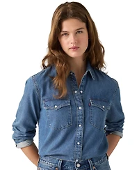 Levi's Women's Evans Relaxed Western Long-Sleeve Denim Shirt