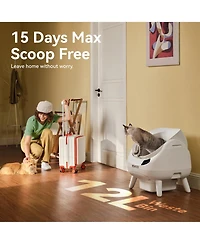Catlink Open Top Self-Cleaning Litter Box, Multi-Cat, Anti-Pinch, Health Monitor, App Control