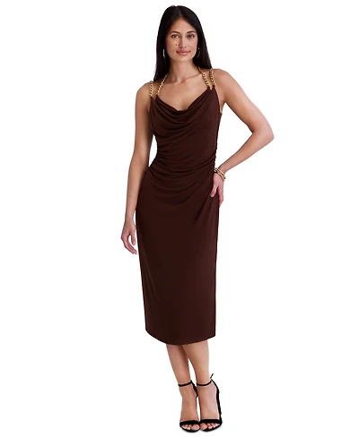 Siena Women's Jersey Midi Cowl Neck Dress