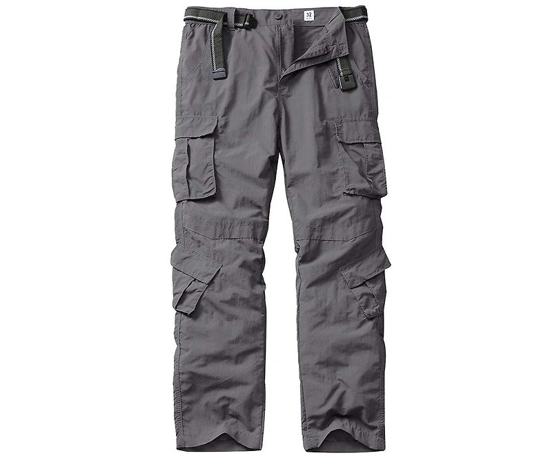 Piscifun Men's Hiking Cargo Pants Outdoor Casual Stretchy Upf 50 Water Resistant 8 Pockets