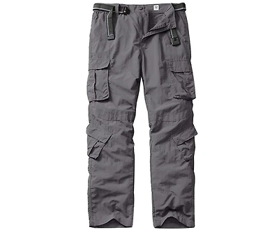 Piscifun Men's Hiking Cargo Pants Outdoor Casual Stretchy Upf 50 Water Resistant 8 Pockets