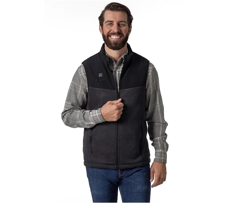 ororo Men's 4-Zone Sweater Heated Fleece Vest