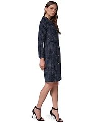 Donna Karan New York Women's Long-Sleeve Tweed Double-Breasted Jacket Dress
