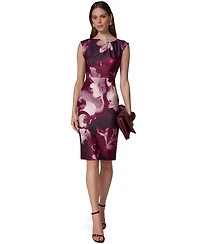 Donna Karan New York Women's Floral-Print Asymmetric-Neck Sheath Dress