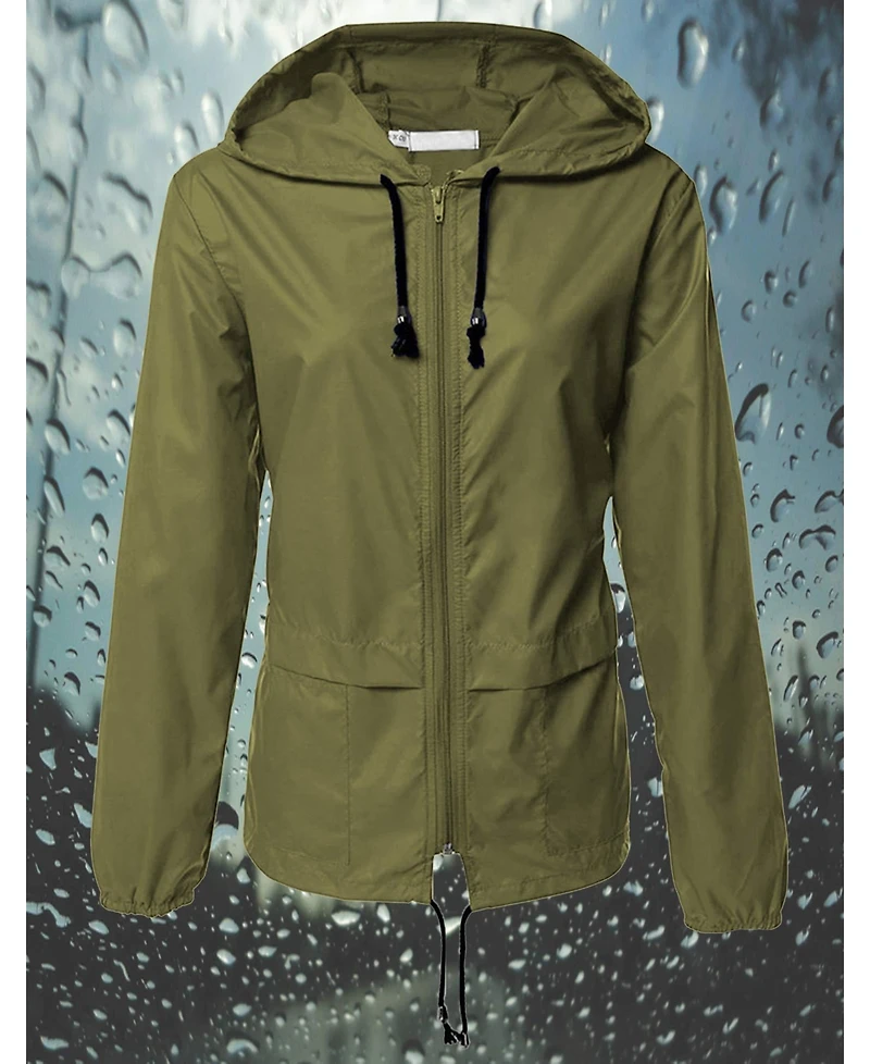 Piscifun Women's Lightweight Packable Water-Resistant Rain Jacket
