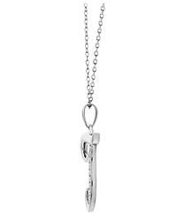 Diamond T Initial 18" Pendant Necklace (1/10 ct. t.w.) in Sterling Silver