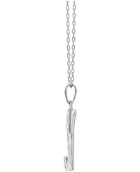Diamond K Initial 18" Pendant Necklace (1/10 ct. t.w.) in Sterling Silver