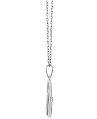 Diamond D Initial 18" Pendant Necklace (1/10 ct. t.w.) in Sterling Silver