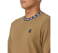 O'Neill Men's Wave Cult Bennett Long-Sleeve Crewneck Jacquard Wave-Pattern T-Shirt