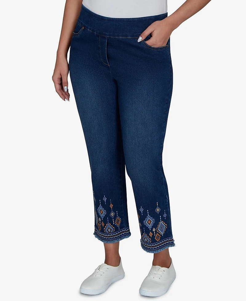 Alfred Dunner Petite Pull-On Cropped Pants