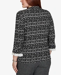 Alfred Dunner Petite Dressy 3/4-Sleeve Top