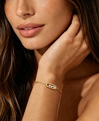Unwritten Cubic Zirconia Gold-Plated Chain Bracelet
