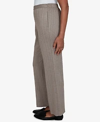 Alfred Dunner Women's Pull-On Mid-Rise Striped Pants