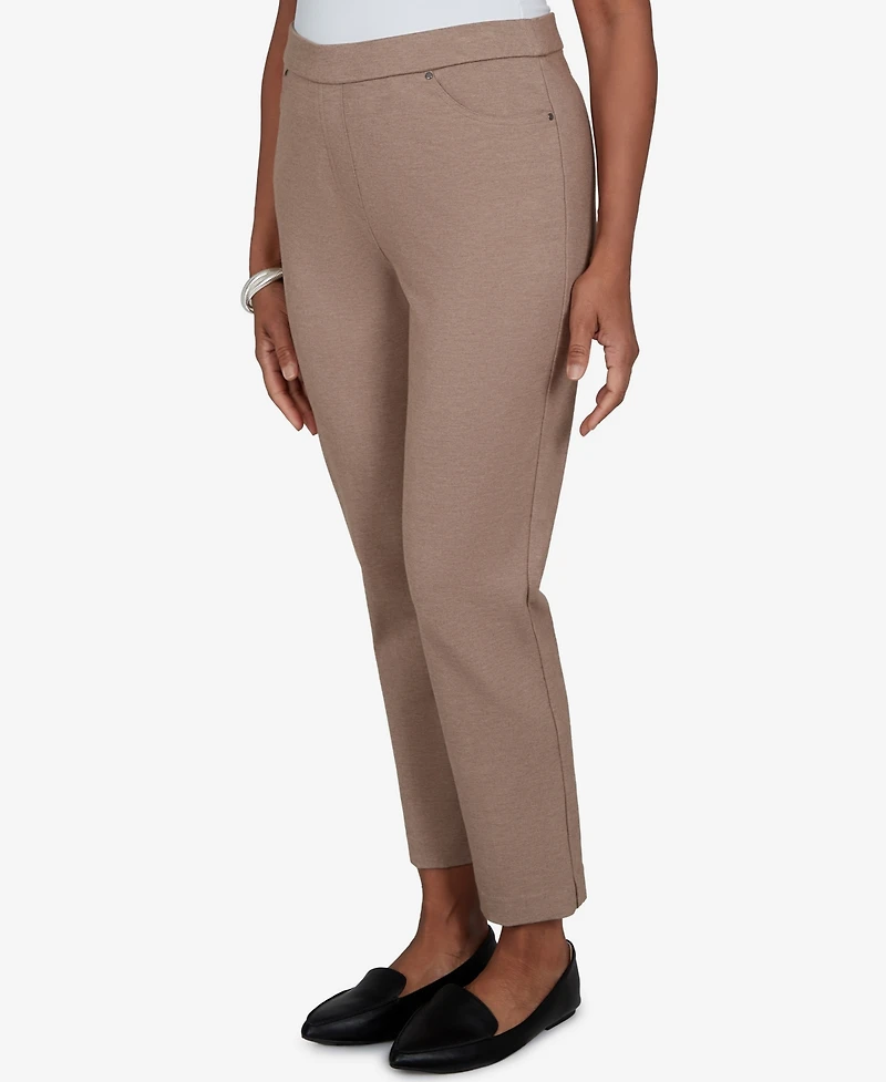 Alfred Dunner Women's Pull-On Mid-Rise Cropped & Ankle Pants