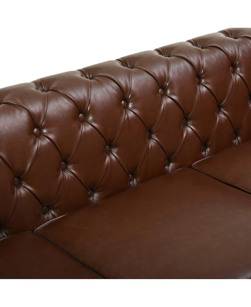 Streamdale Furniture Modern 4-Seater L-Shaped Sectional Sofa with Storage Ottoman