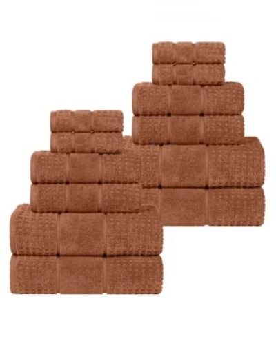 Superior Napa Zero Twist Cotton Waffle Honeycomb Plush Soft Absorbent Towel Set