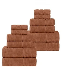 Superior Napa Zero Twist Cotton Waffle Honeycomb Plush Soft Absorbent Towel Set