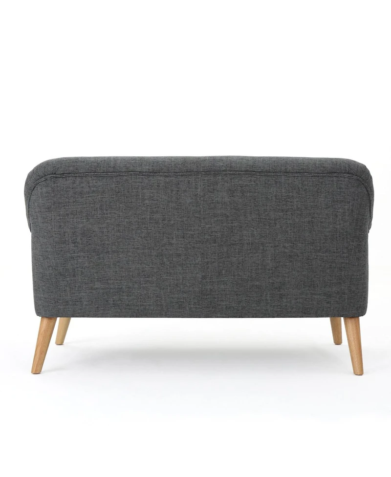 Streamdale Furniture Mid-Century Modern Upholstered Button-Tufted 2-Seater Loveseat
