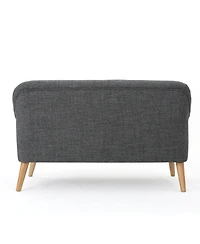 Streamdale Furniture Mid-Century Modern Upholstered Button-Tufted 2-Seater Loveseat