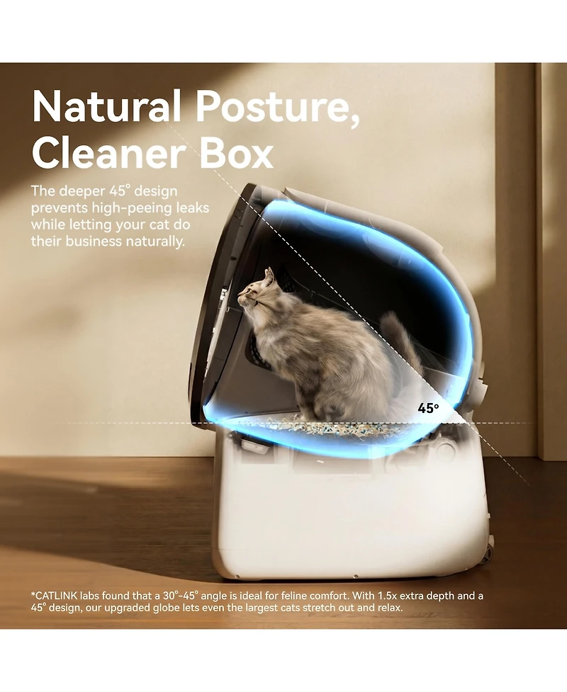 Catlink Scoop Robot Pro Smart Self-Cleaning Litter Box Ai Health Monitor Odor Control Multi-Cat