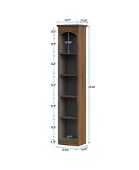 Tribesigns 70.9'' Tall Narrow Bookcase Set of 2, 5-Tier Cube Bookshelf