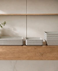 Stone Lain Grace Fluted 24-Piece Dinnerware Set, Service for 8,